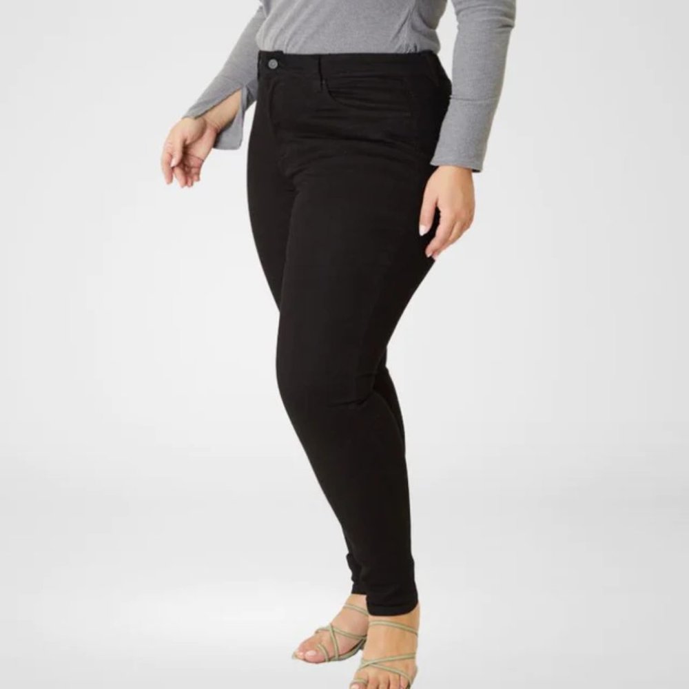 KANCAN Jessia High Rise Super Skinny Jeans (Plus Size) Stretchy Black Sz XL